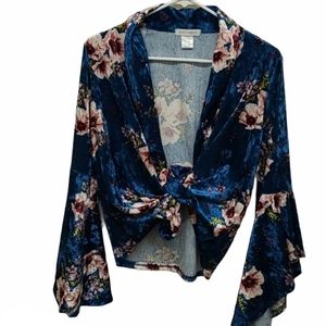 Miley + Molly Velvet Wrap Blouse